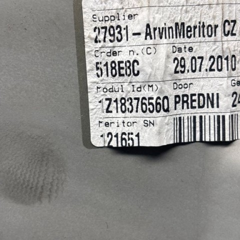 Priekinis el. lango pakėlimo mechanizmas be varikliuko