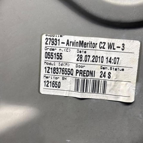 Priekinis el. lango pakėlimo mechanizmas be varikliuko